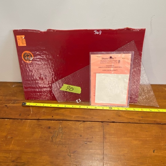 2 Pieces of Fusible Glass - Bullseye 90 COE & Dichro Slide - Picture 1 of 4